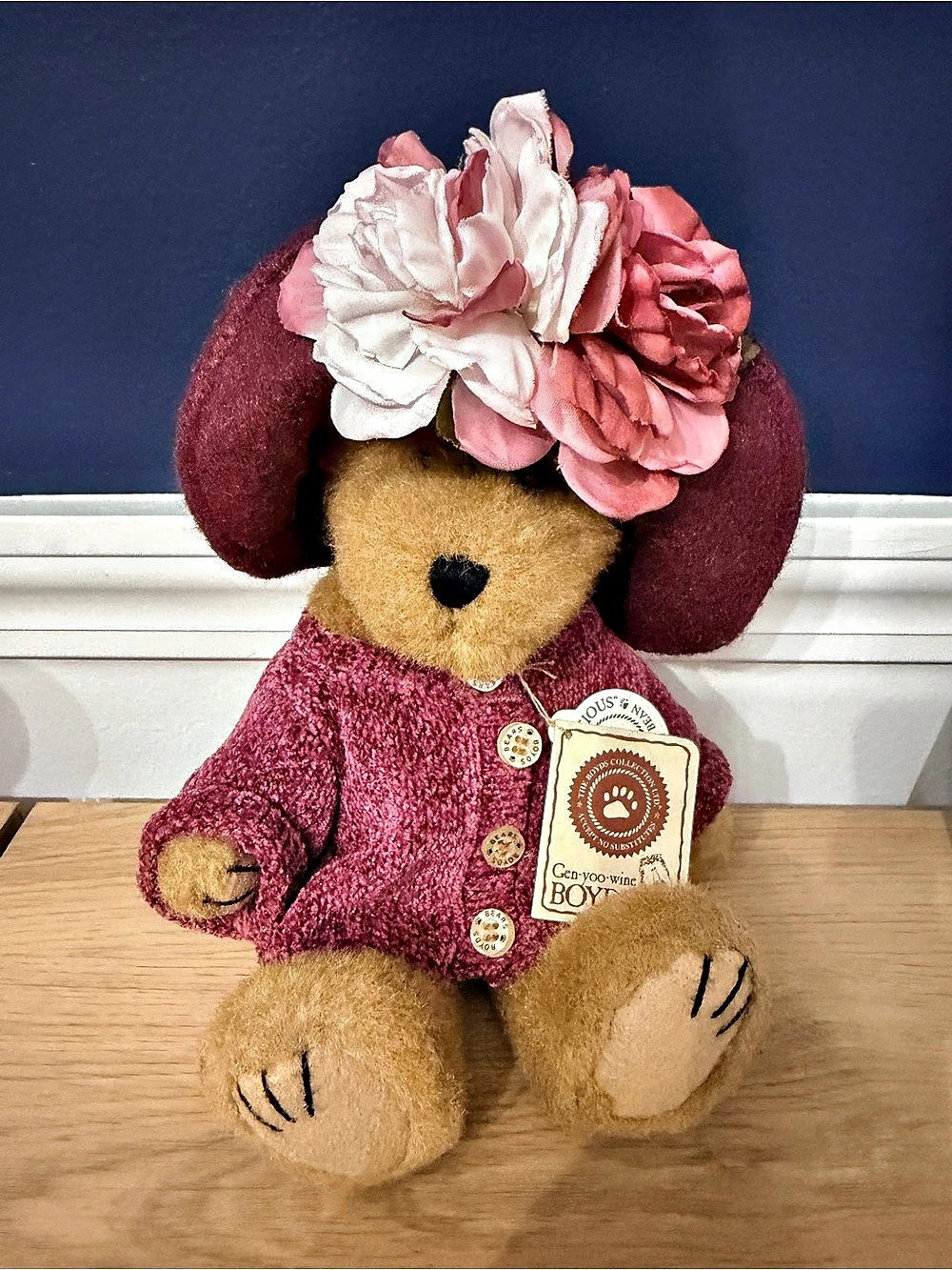 Boyds Mrs. Tuttle Boyds Stuffed Bear Pink NWT